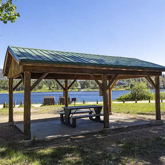 Brook Trout Shelter on the south side of Lake Estes