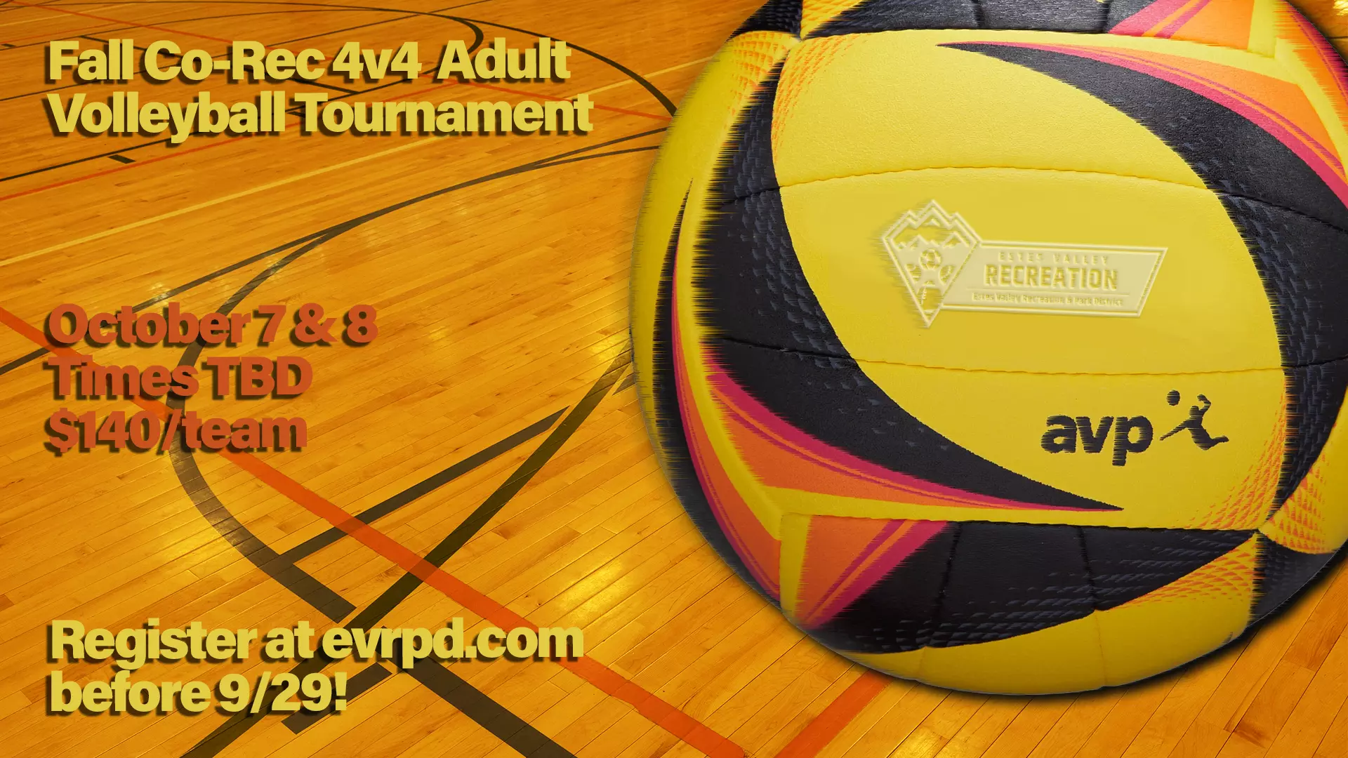 Fall Volleyball Tournament for ages 16+