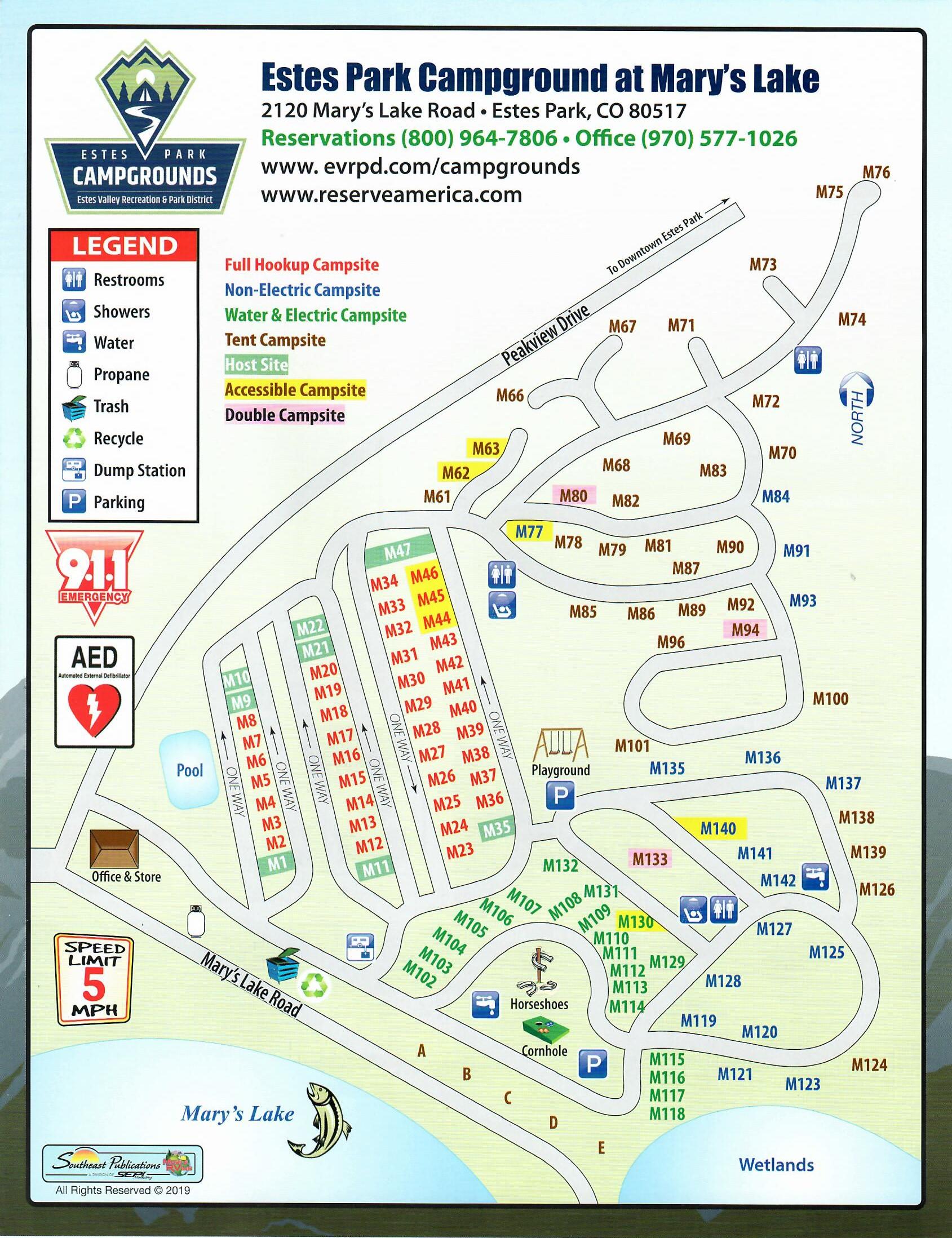 Mary's Lake Campground Map | Estes Valley Recreation and Park District