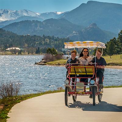 Pedal Cart on Lake Estes Trail
