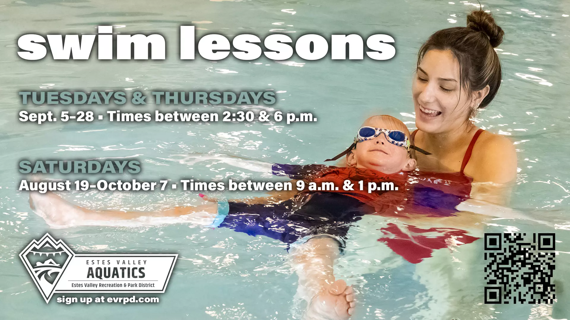 Swim Lessons for all ages - Fall 2023