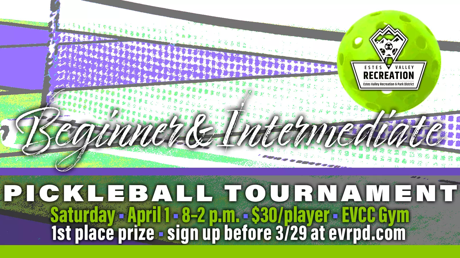 Round Robin pickle ball tournament for beginner and intermediate players